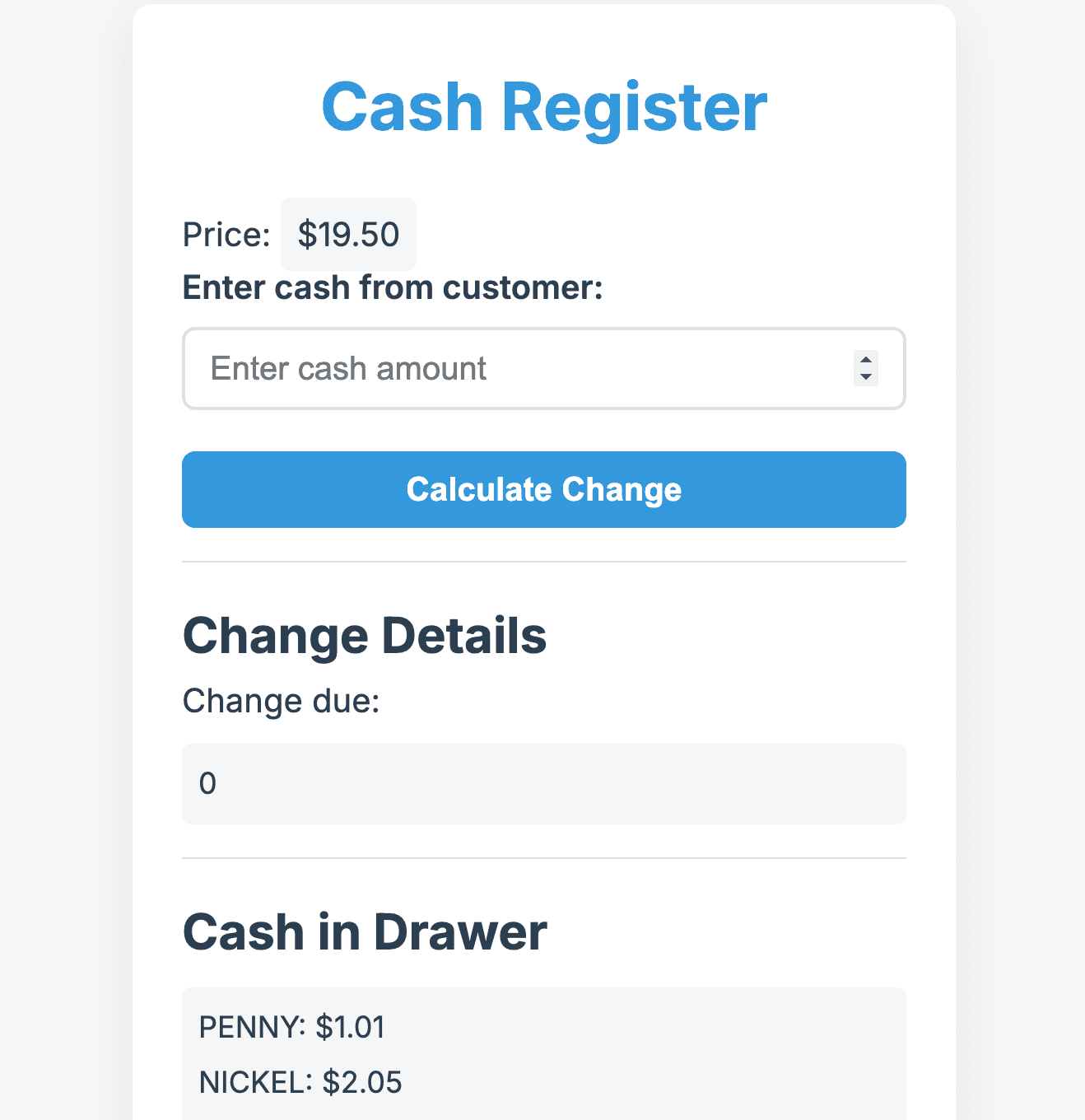 Change Calculator