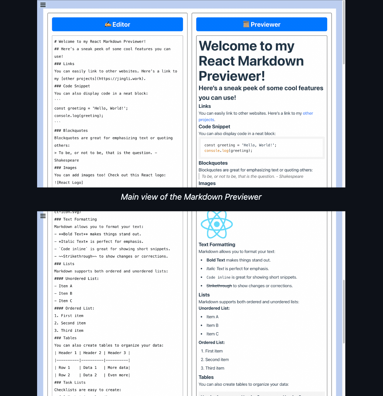 Markdown Previewer